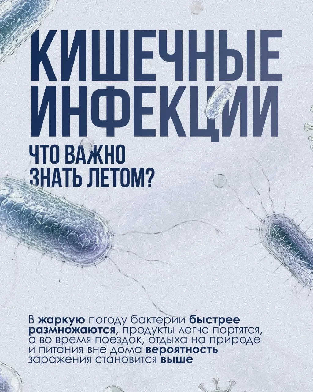 Летом риск кишечных инфекций возрастает

В жаркую погоду бактерии быстрее размножаются, а продукты л