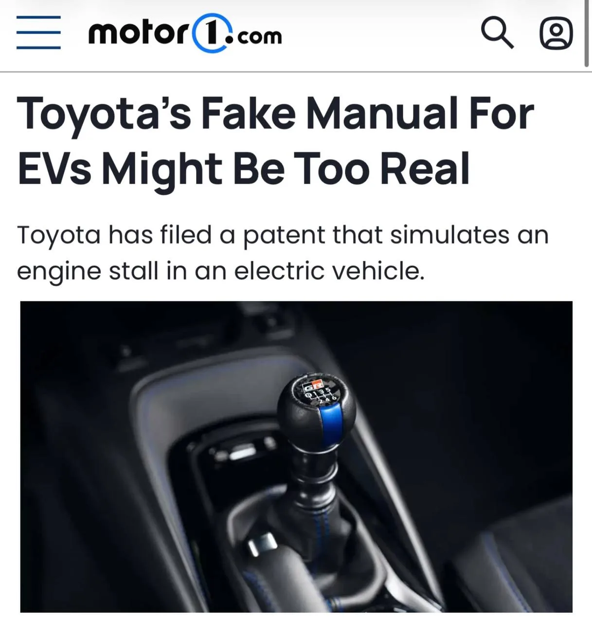 Toyota придумала электромобиль, который может ЗАГЛОХНУТЬ 🤯 

Прямо как настоящая машина на механике