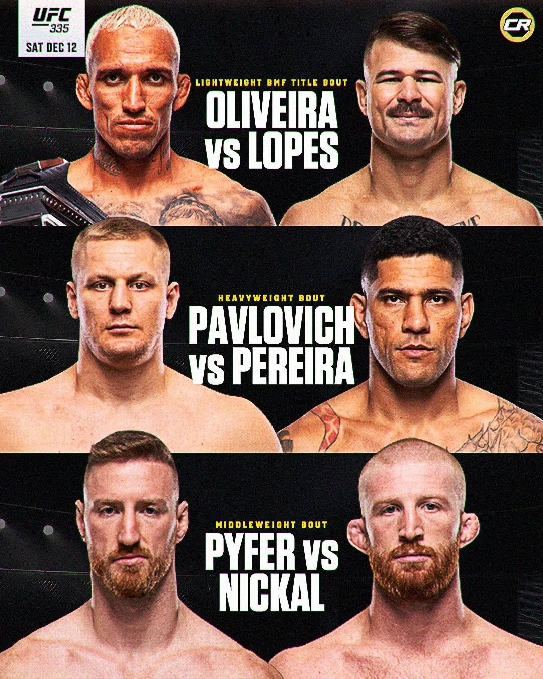 Официально на турнире UFC 335, который состоится 12 декабря.