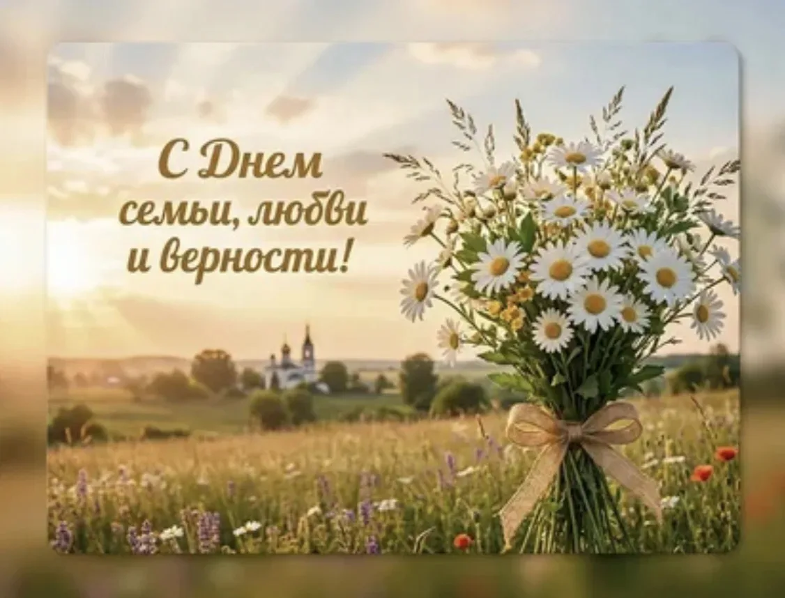 Сегодня — День семьи, любви и верности! ❤️
8 июля мы чествуем самые важные ценности: любовь, верност