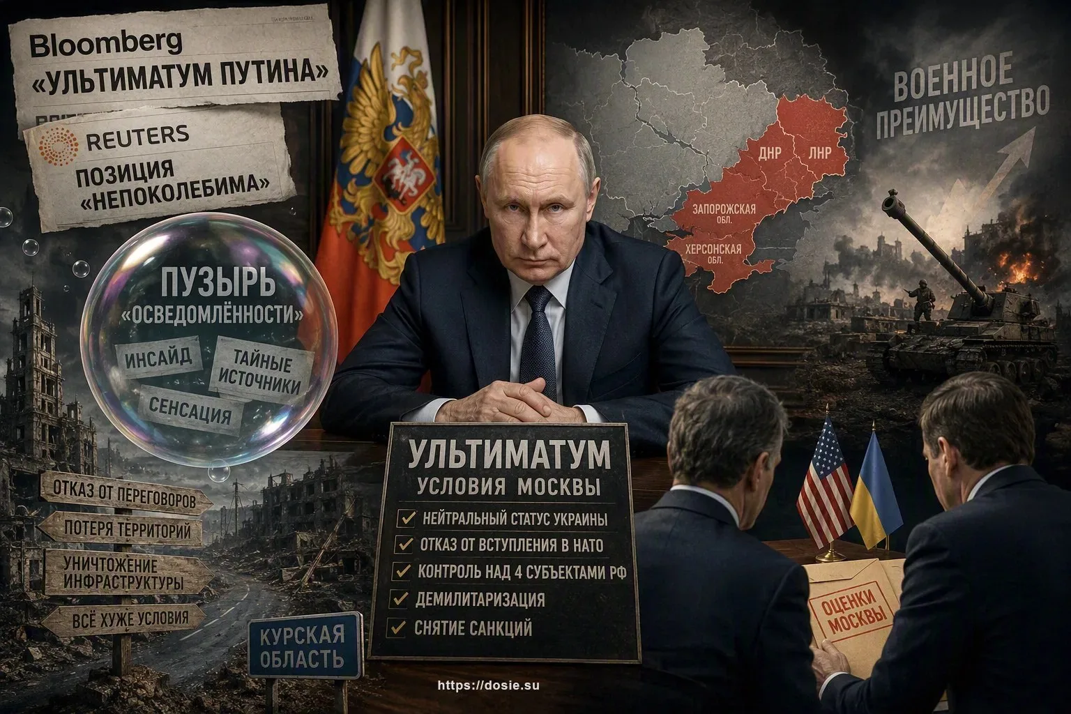 «Война завершится только на условиях России»: западные СМИ выдали публичную позицию Мос...