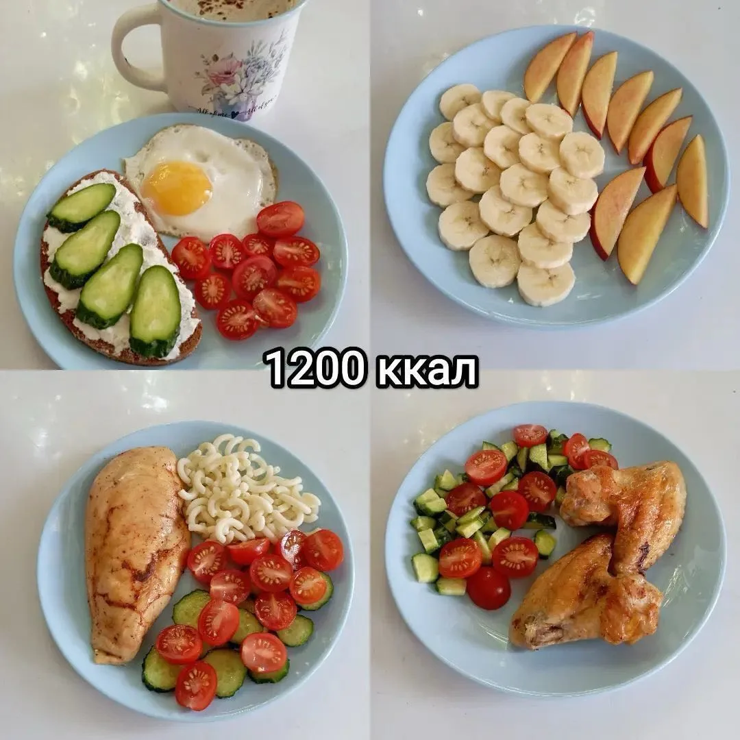 Меню на 1200 ккал: