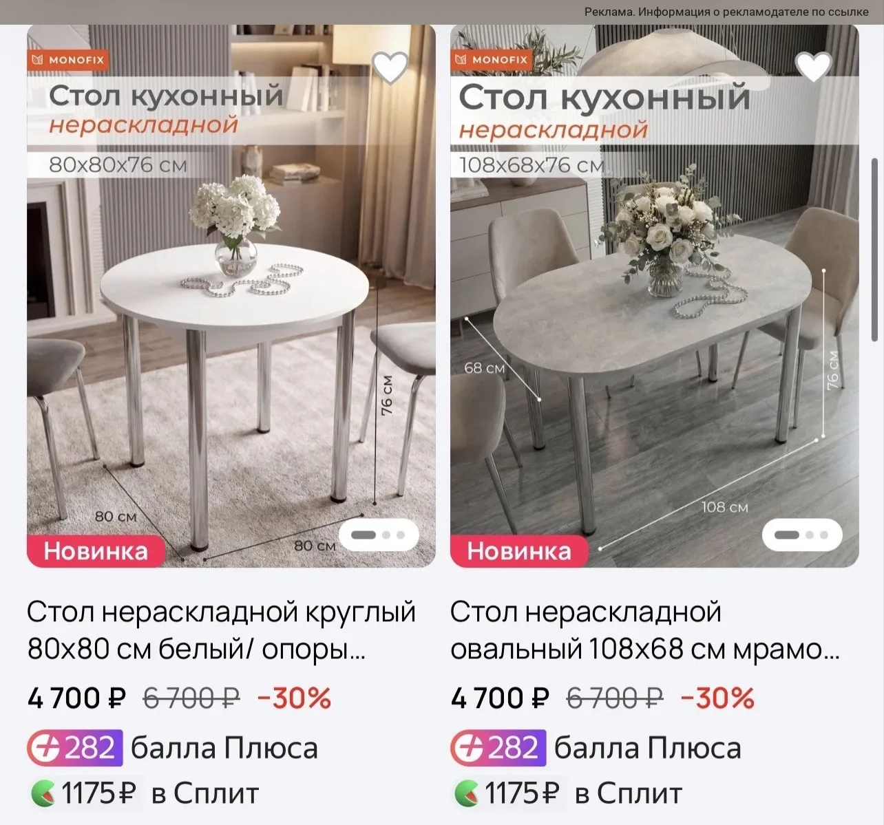 Кухонные столы по 4700₽!!!