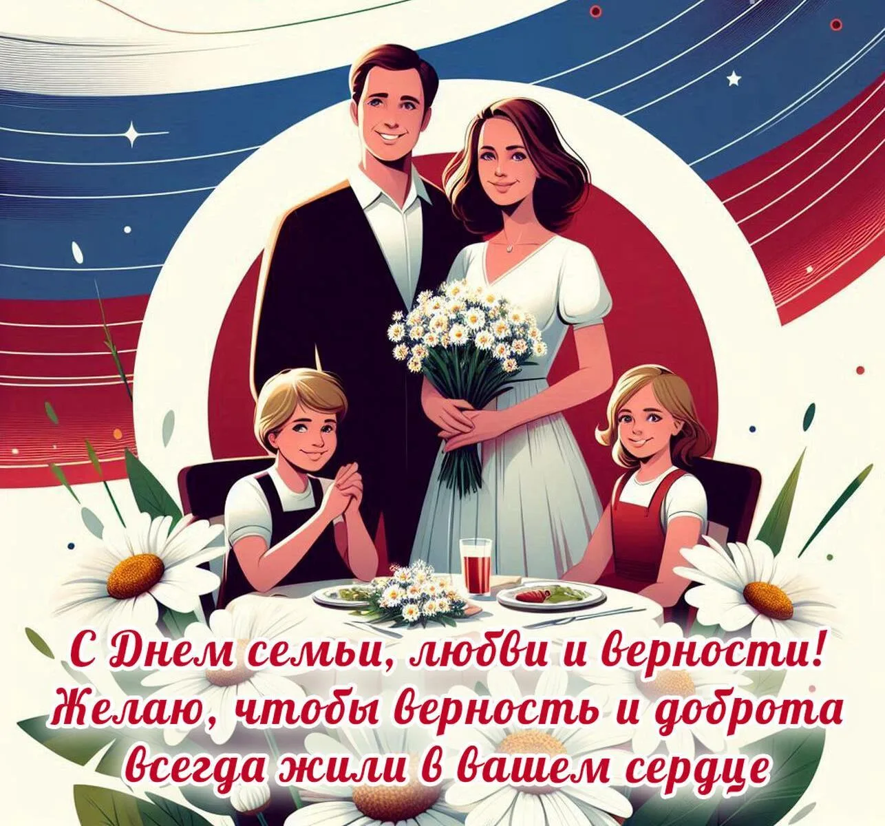 С днем семьи,любви и верности!                                                                      