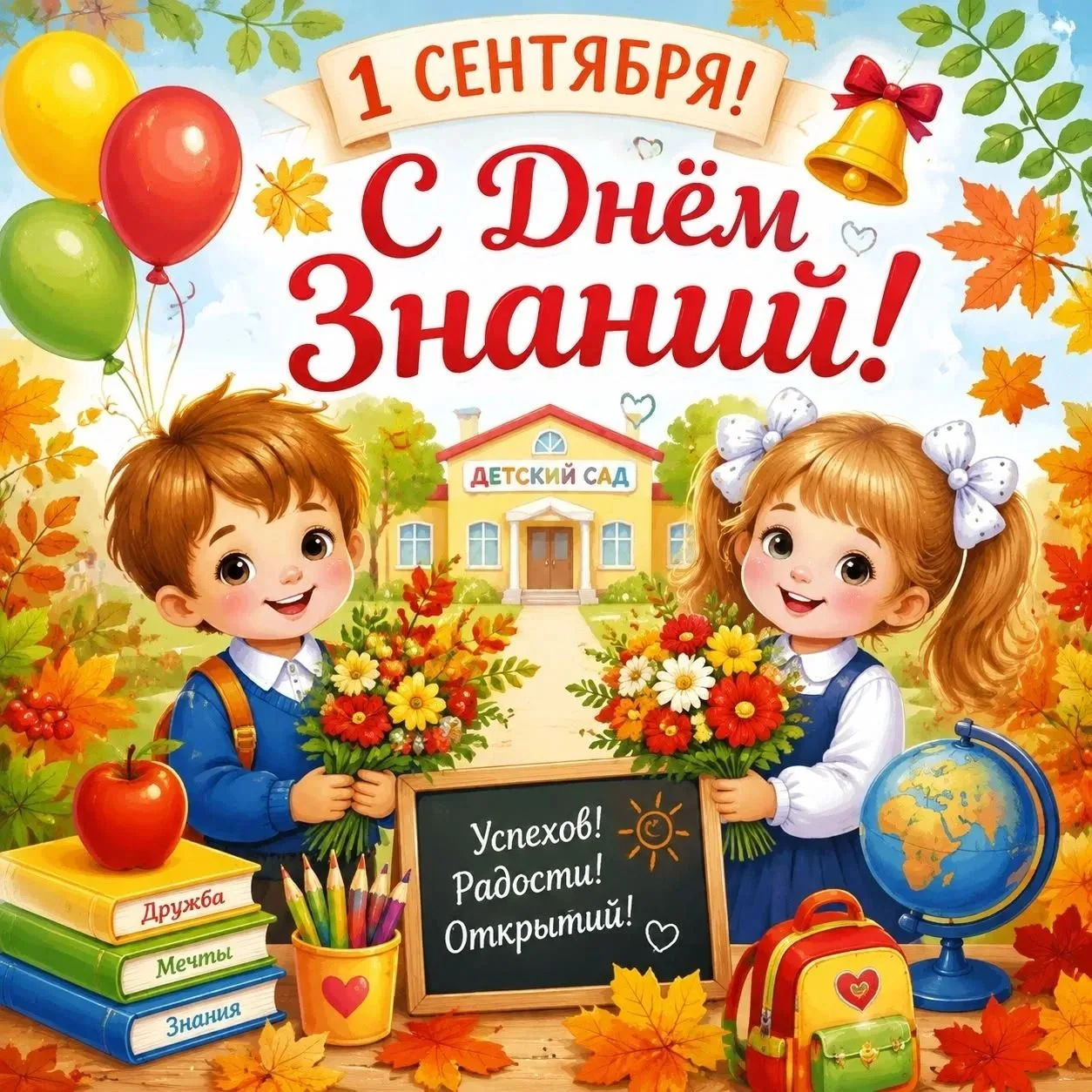 🍁 С Днём знаний, дорогие наши воспитанники, родители и коллеги!