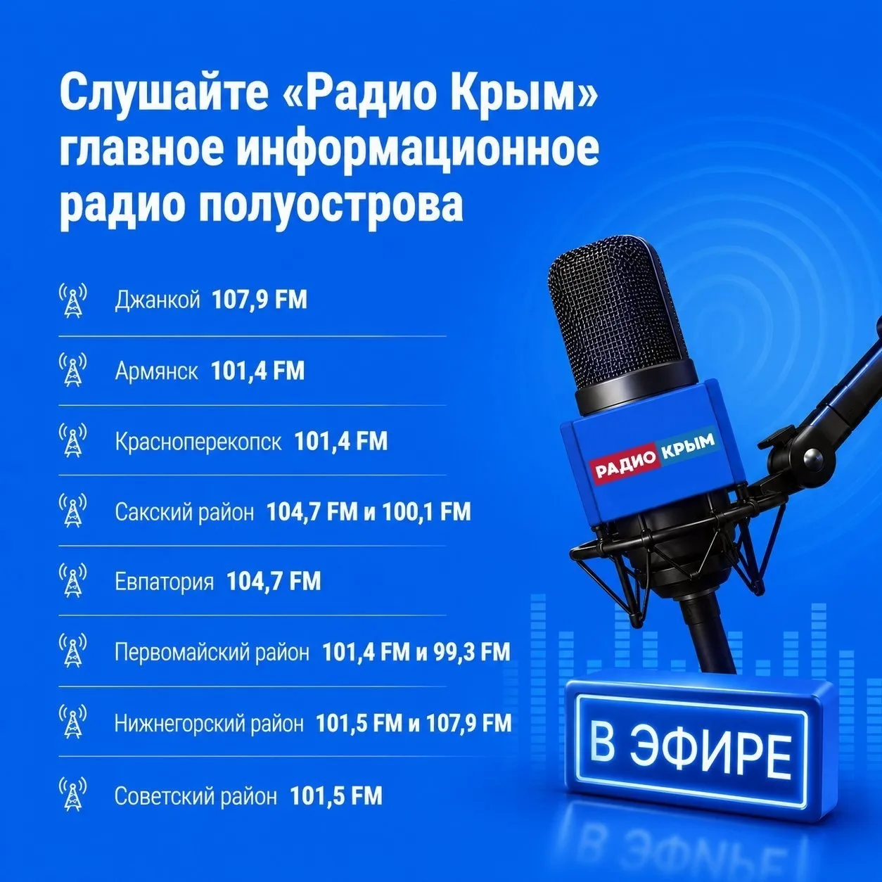 Оставайтесь в курсе всех событий!

Актуальная, свежая и официальная информация на волне «Радио Крым»