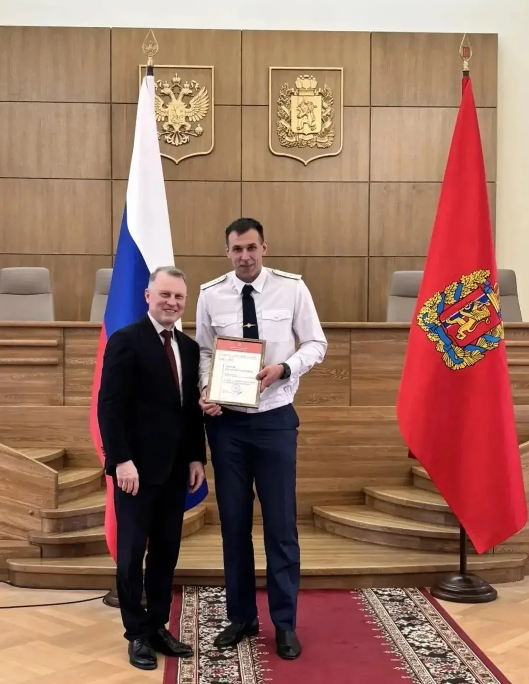📜Сотрудникам ГУФСИН вручены благодарственные письма Министра экологии и рационального ...