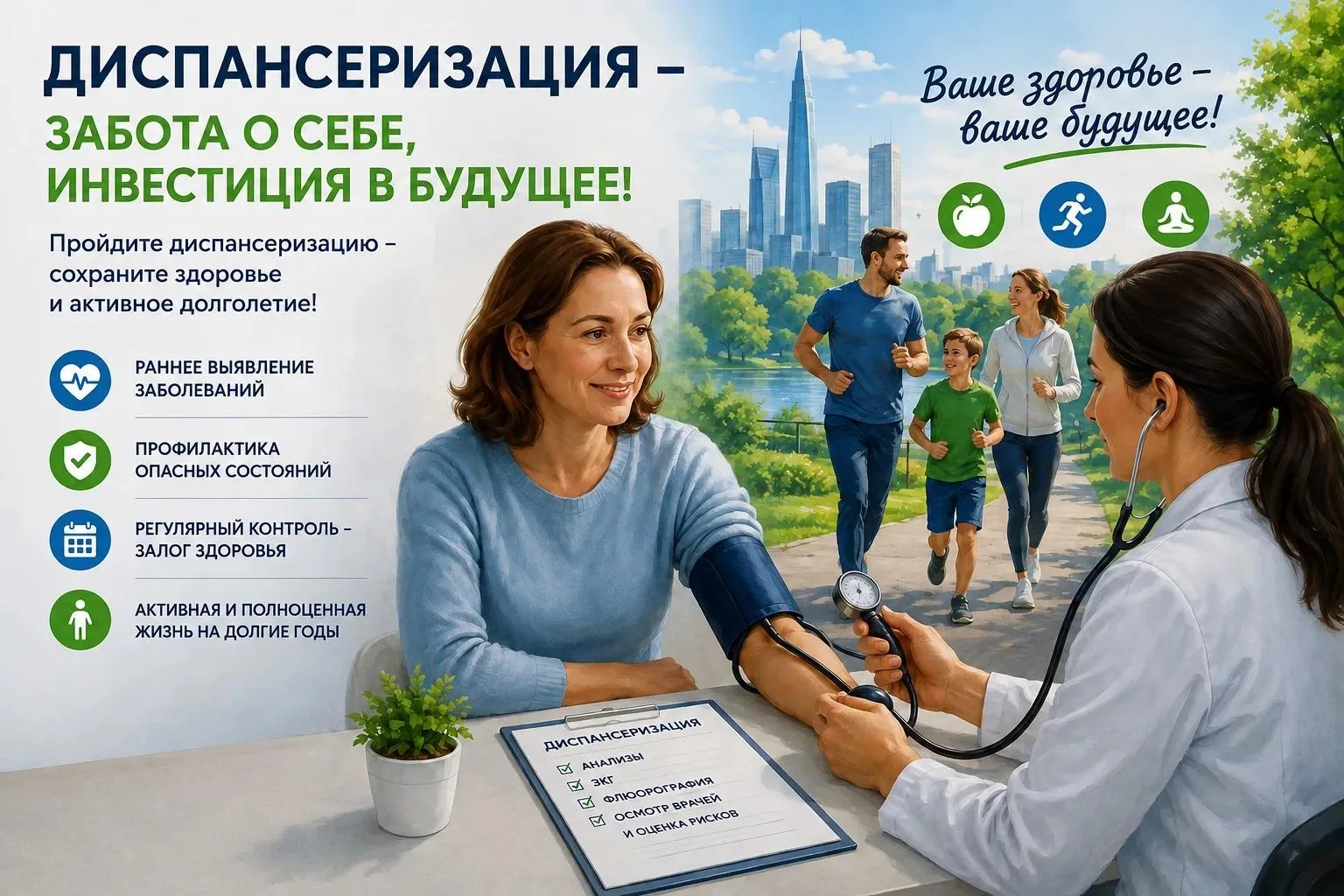 Диспансеризация — важный шаг к сохранению здоровья для жителей Приволжского района