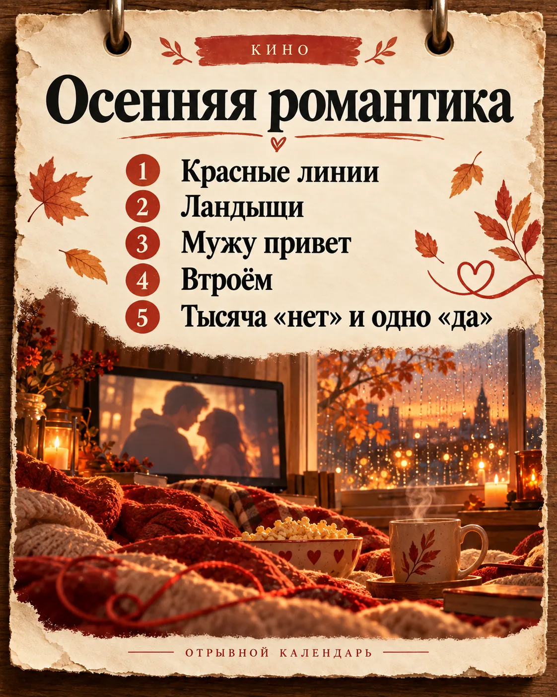 🎬 ОСЕННЯЯ РОМАНТИКА: 5 РОССИЙСКИХ ИСТОРИЙ ПРО ЧУВСТВА И СЛОЖНЫЙ ВЫБОР