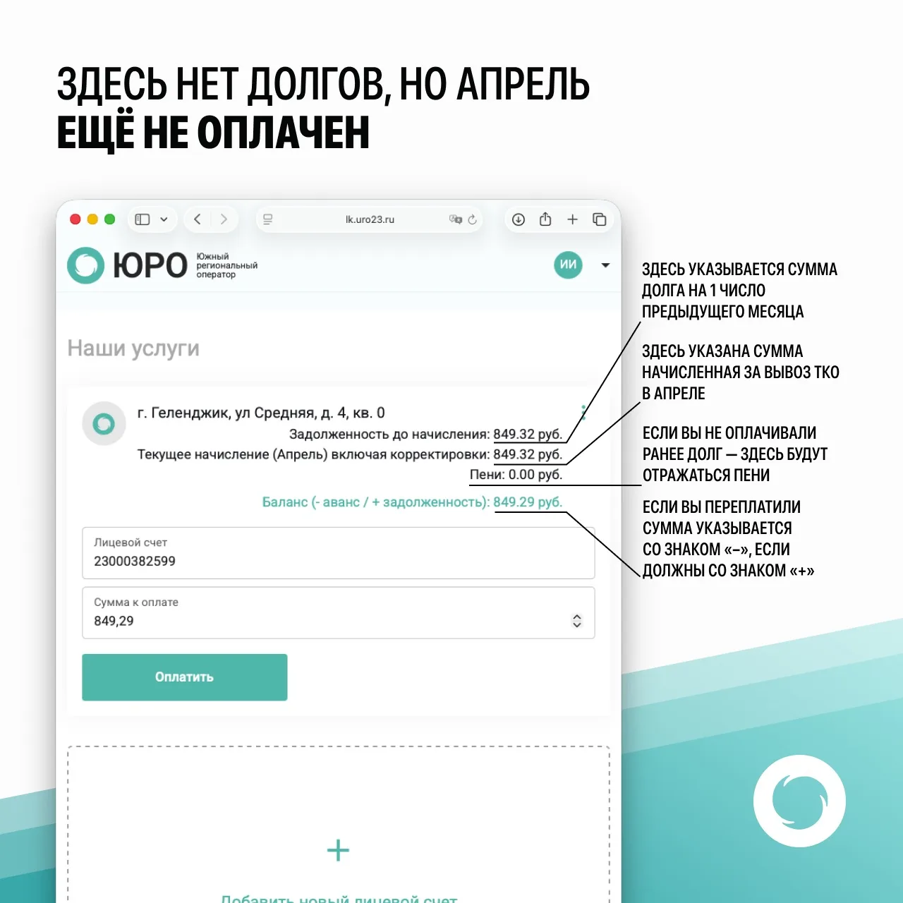 🌐 Личный кабинет на сайте регоператора: что означают строчки и цифры?  Нам поступают вопросы от поль