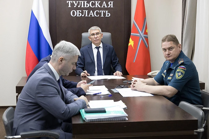 📍Алексей Сабадырев и Дмитрий Миляев приняли участие в совещании о ходе прохождения пож...