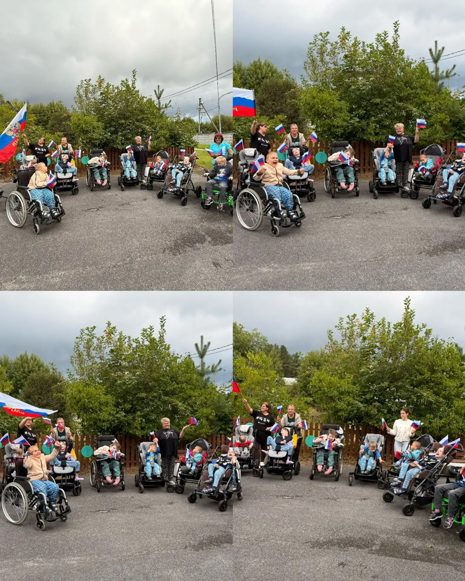 Сотрудники корпуса 1 празднуют с ребятами...