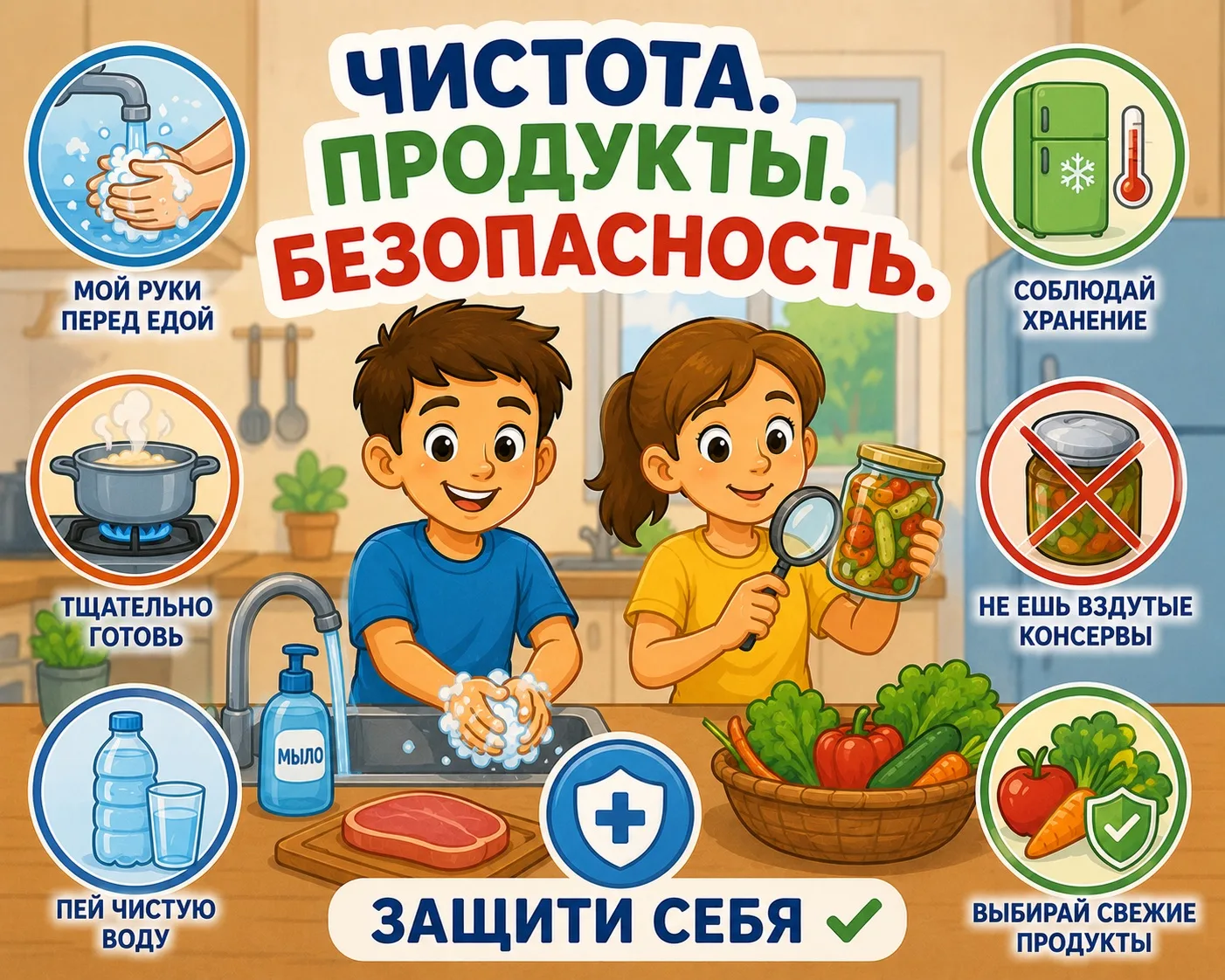 🦠 Профилактика острых кишечных инфекций и ботулизма — защита здоровья начинается с гиг...