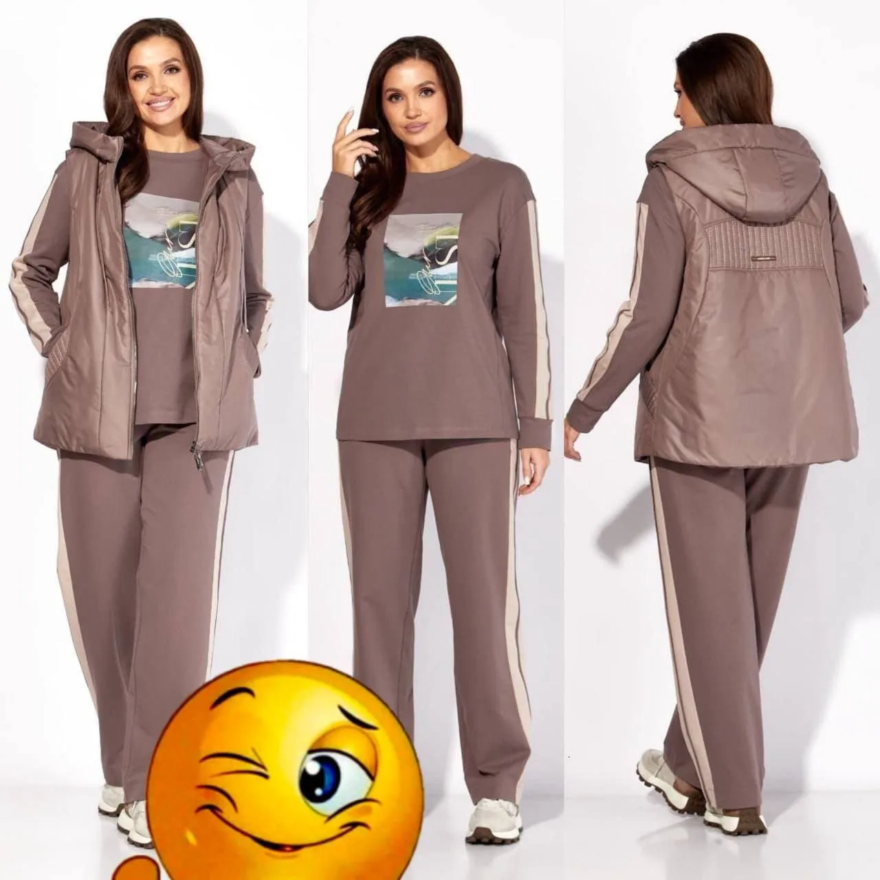 Шикарный спортивный костюм тройка‼️‼️‼️Размеры: 48,50,52,54,56,58❤️❤️Производитель Беларусь🇧🇾