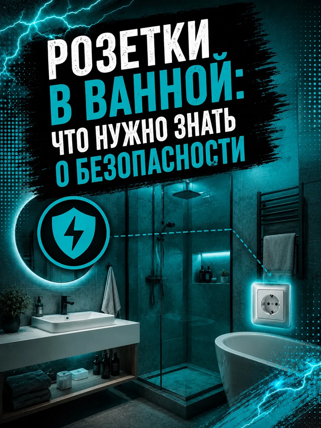 🚿 Розетки в ванной: что нужно знать о безопасности