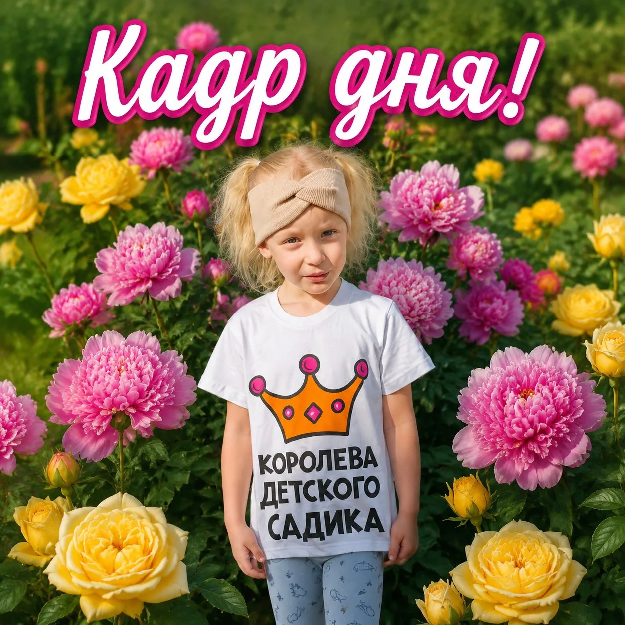 🌺 Кадр дня: «Королева детского садика»👑
