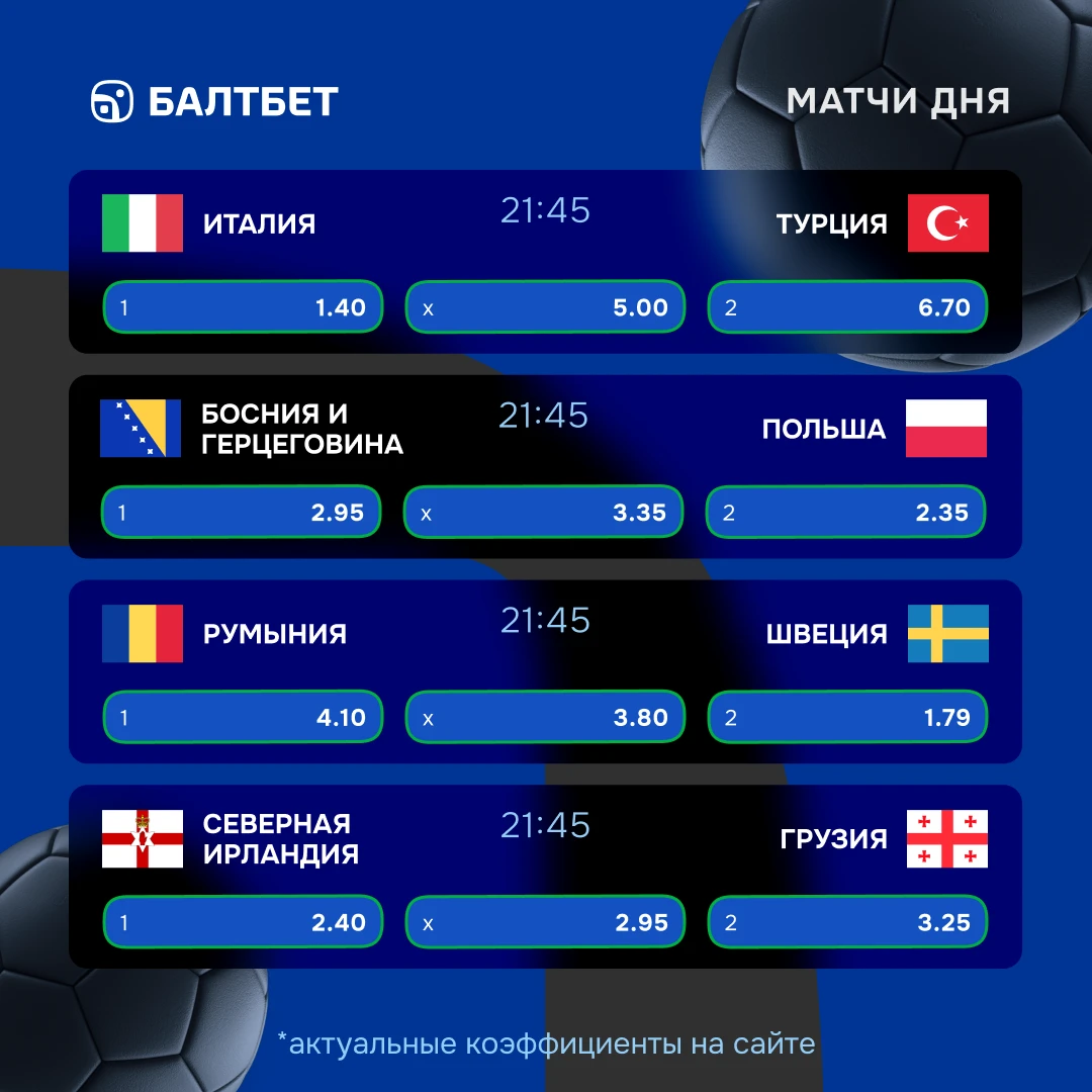 ⚽️ Лига наций задаёт ритм понедельнику!