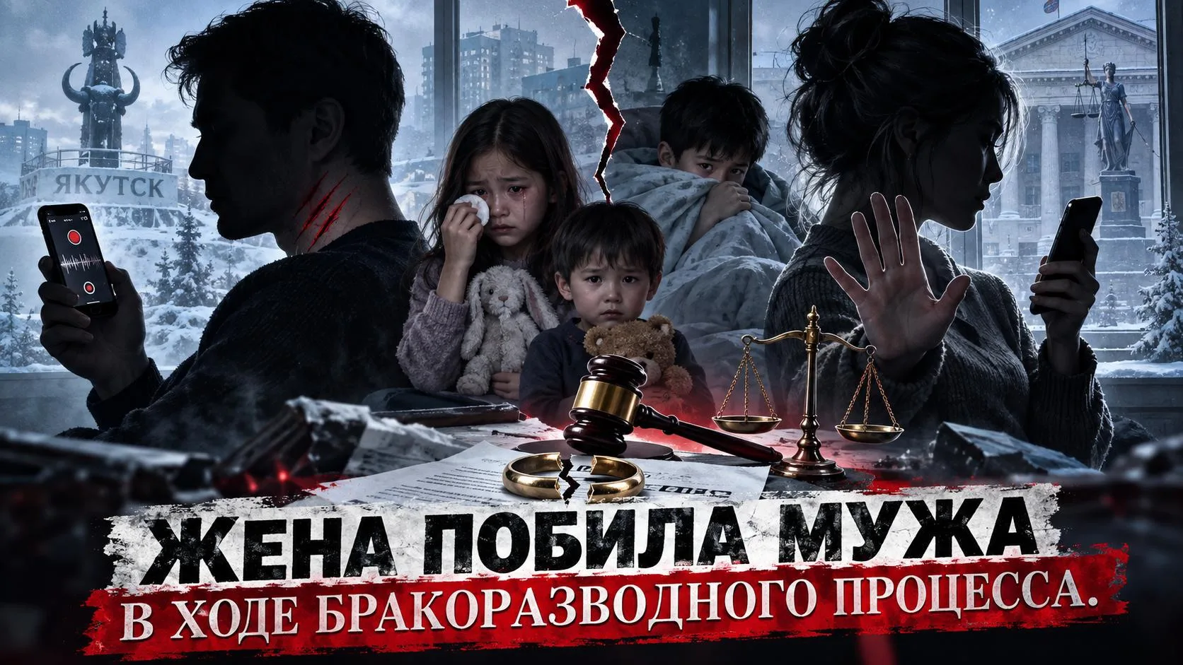 Жена побила мужа в ходе бракоразводного процесса.