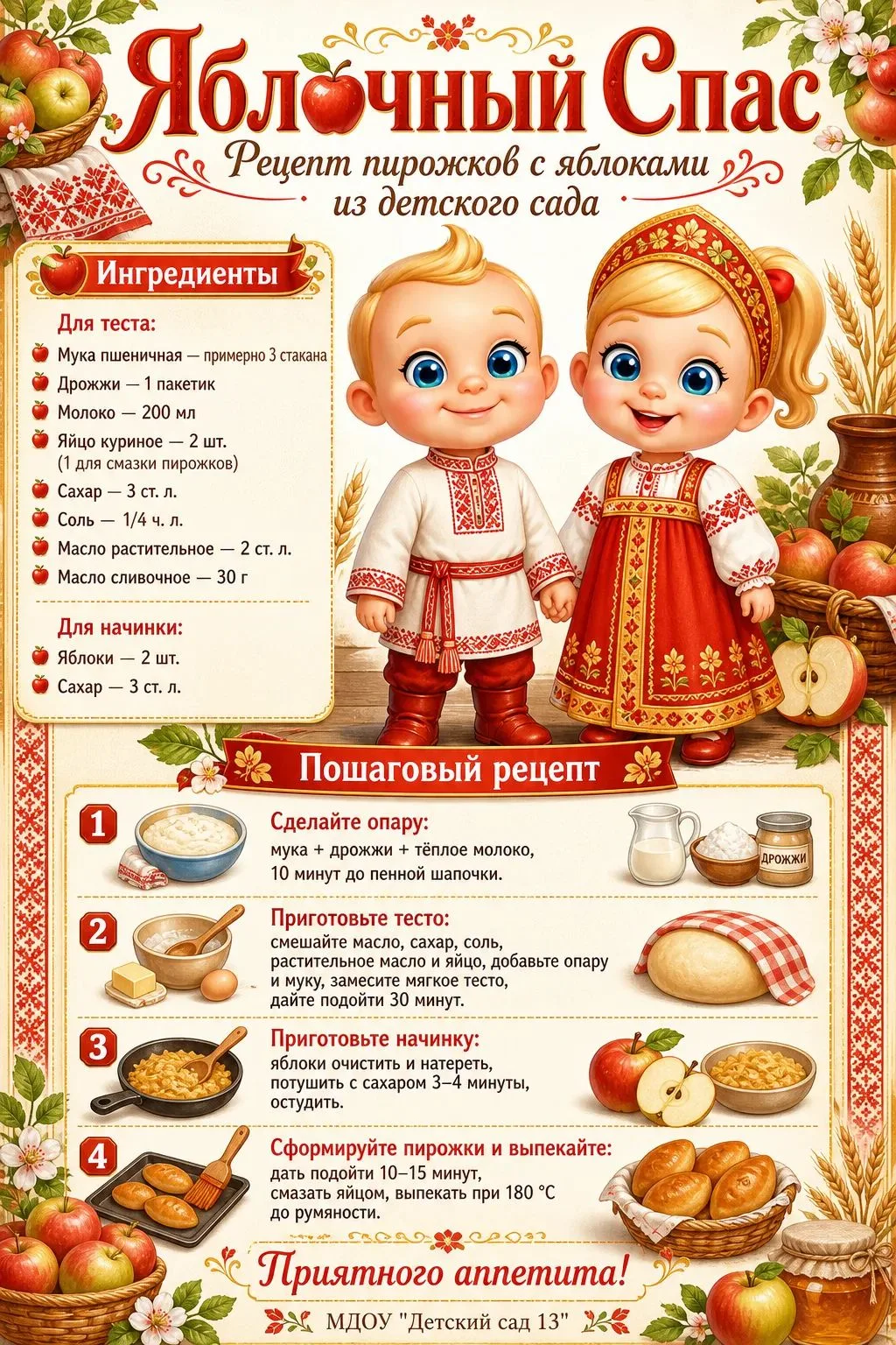 🍏Яблочный Спас — особый день, наполненный ароматом спелых яблок и тёплыми традициями! 🍎✨