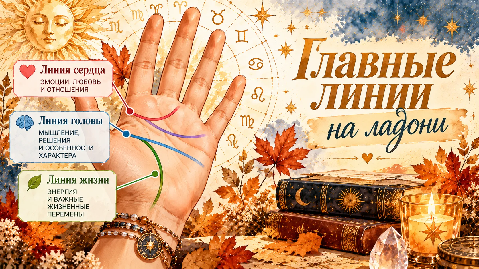 ✋ Главные линии на ладони