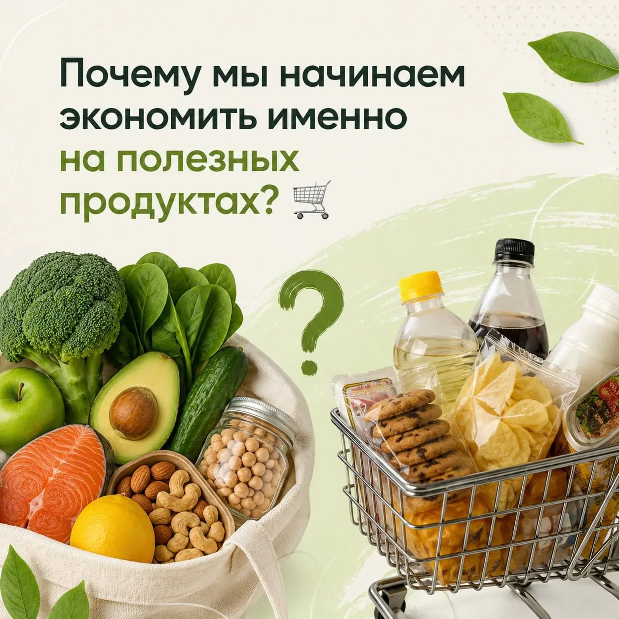 Почему мы начинаем экономить именно на полезных продуктах? 🛒