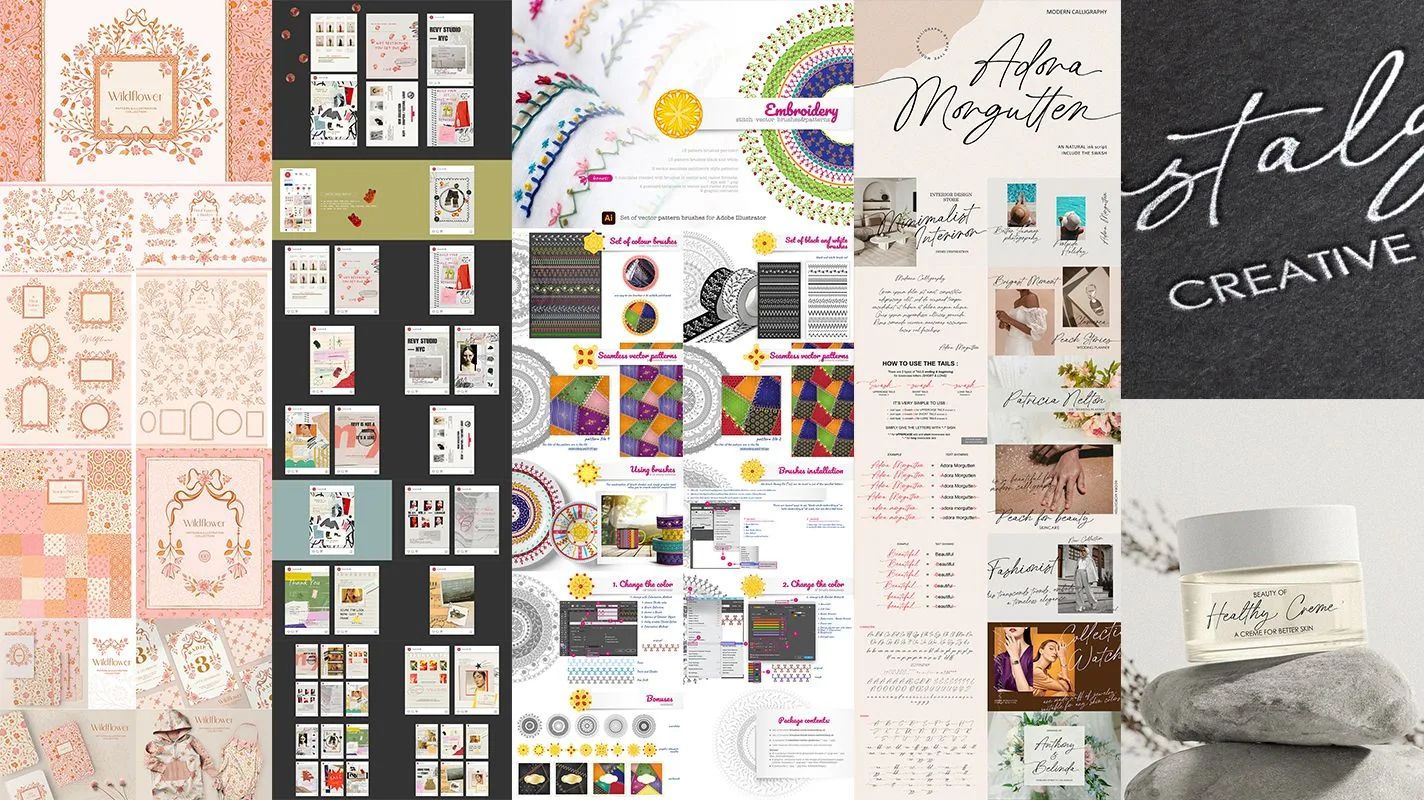 ► Дизайн материалы Creative Market | August Design Assets 4