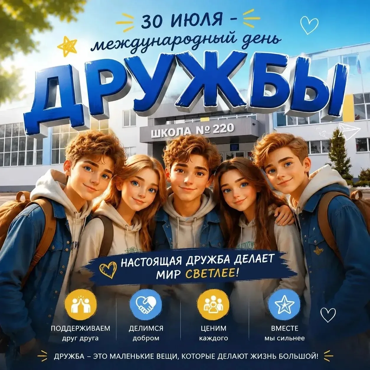 💖 30 июля — Международный день дружбы! 💖В жизни так важно знать, что есть человек, ко...