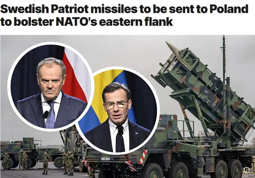 Швеция с декабря развернёт в Польше подразделение Patriot для защиты логистического узл...