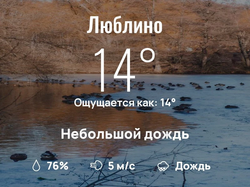 Что с погодой в Люблино?