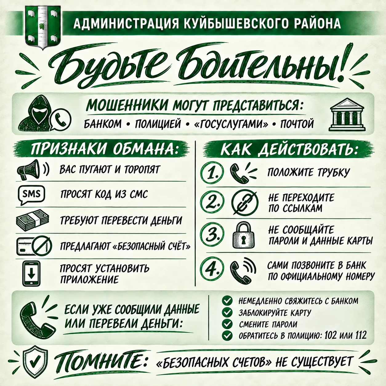 «Ваши деньги пытаются похитить», «На ваше имя оформляют кредит», «Продиктуйте код для п...