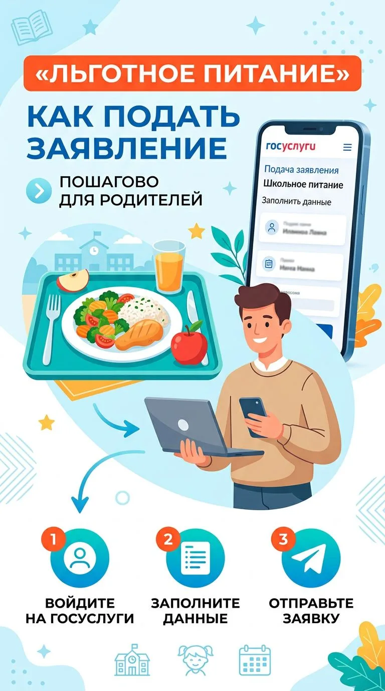 ❗️Льготное питание: заявление теперь подаётся онлайн