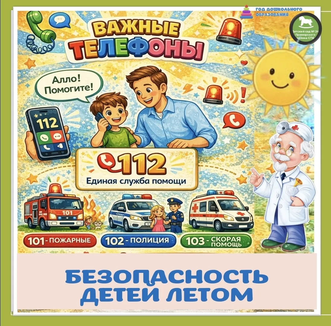 ☀️ Безопасность детей летом ☀️

    Лето — пора активного отдыха, и очень важно позаботиться о безоп