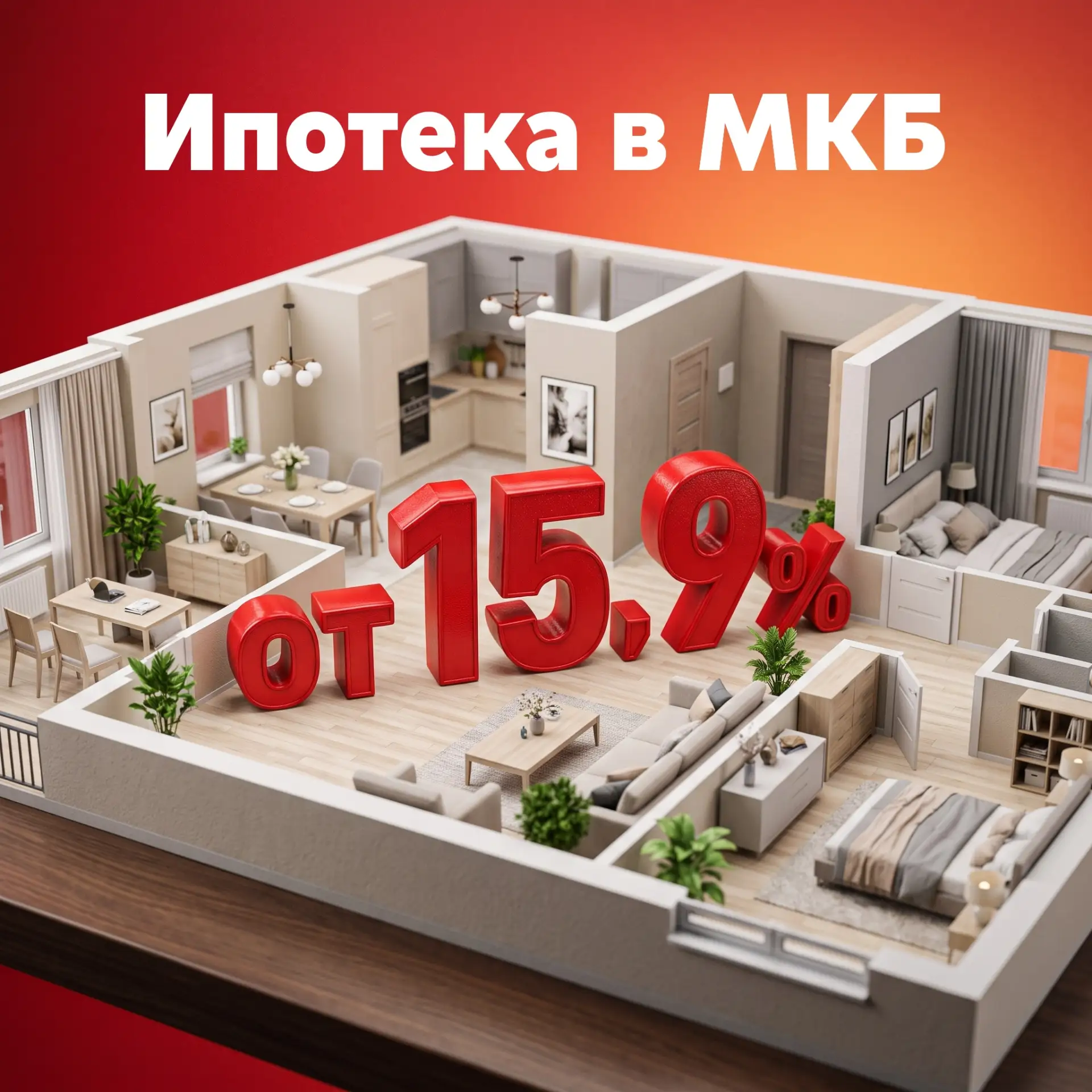 🔥 Снизили ставки по ипотеке: теперь от 15,9% на новостройки и вторичное жилье