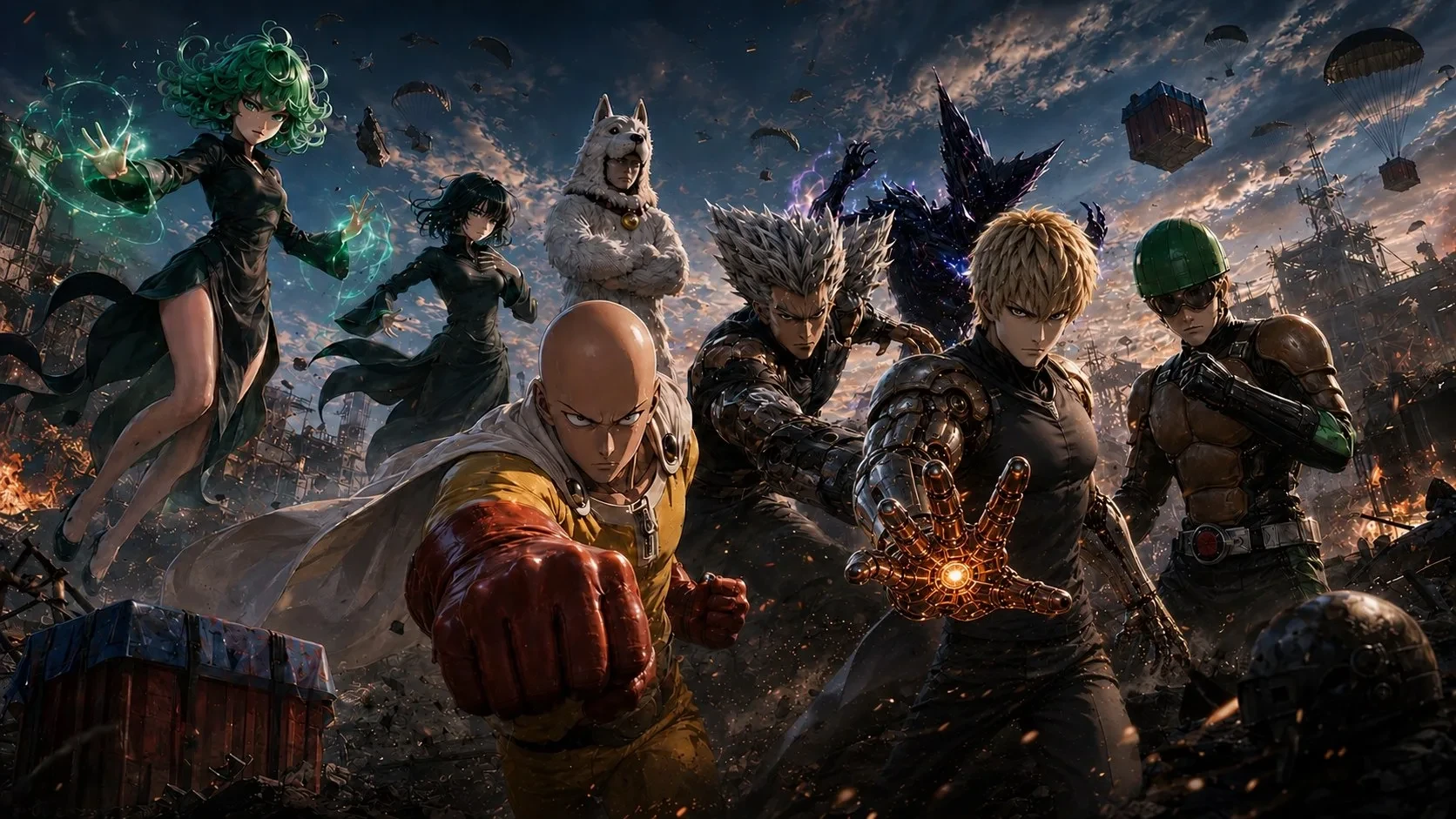🥊 Все костюмы масштабной коллаборации с One-Punch Man в обновлении 4.6