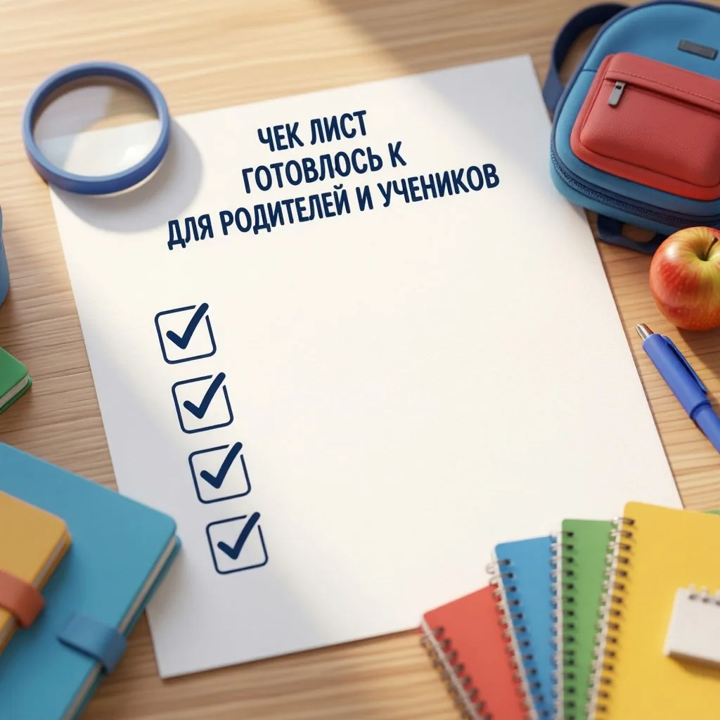 📝 15 августа: чек-лист «Готовлюсь к школе»