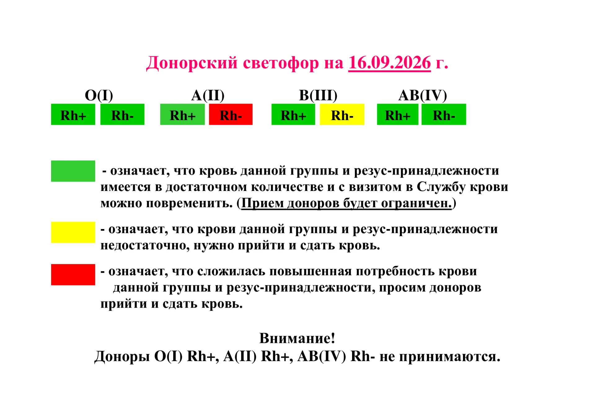Донорский светофор