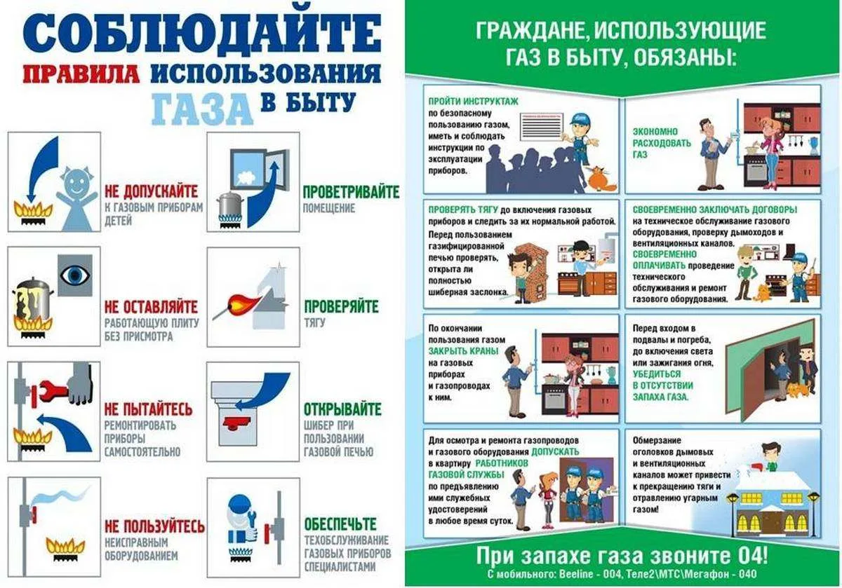 ⚡️ Основные правила безопасного использования газа в быту⚡️