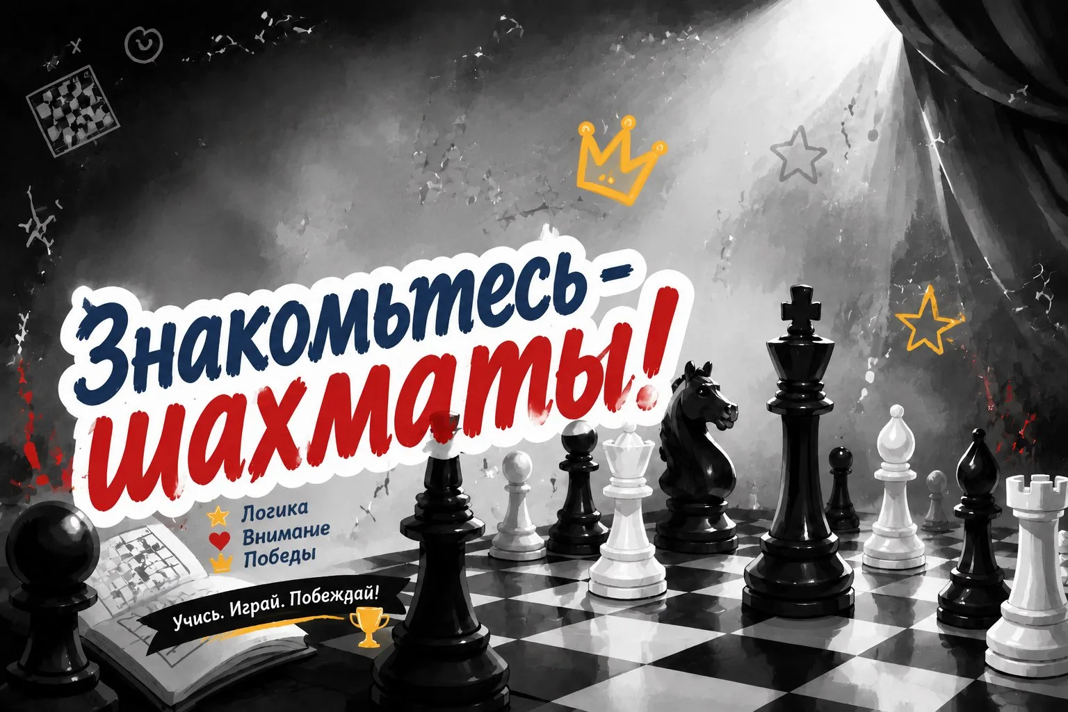 Открыт набор на программу «Знакомьтесь — шахматы!»✨️
