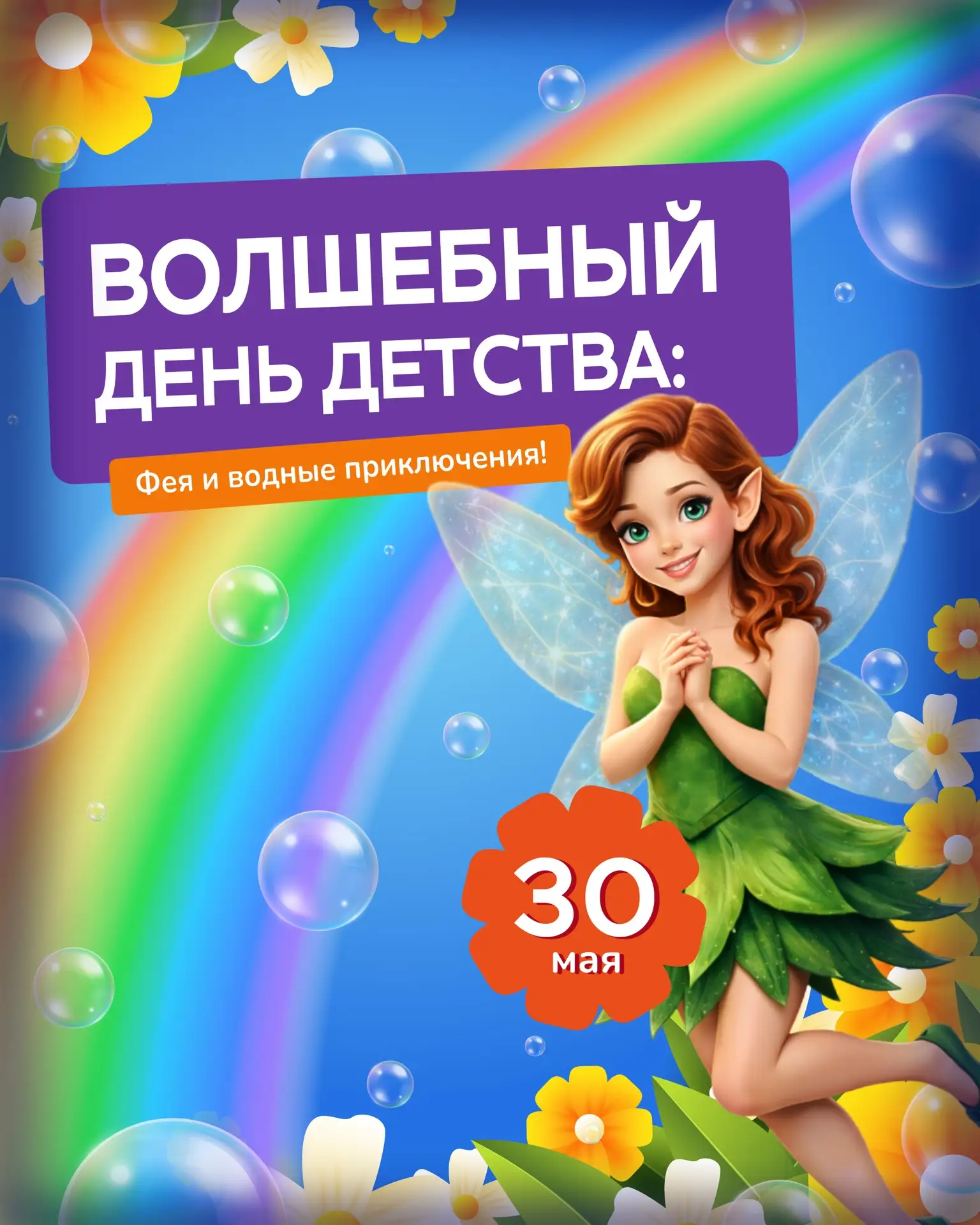 ✨ Волшебный День Детства: Фея и водные приключения в аквапарке «Фэнтази»! 🌈