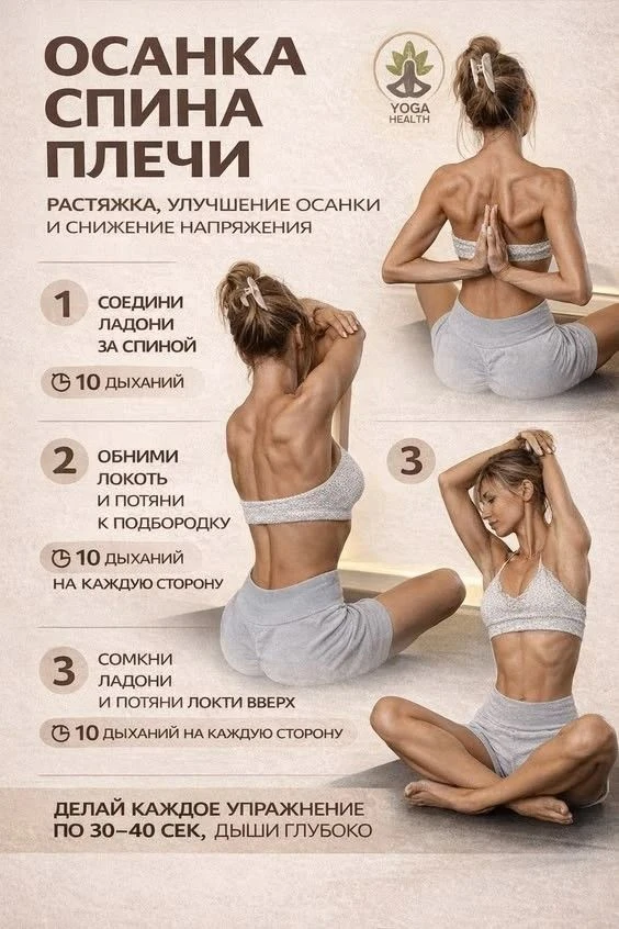 Упражнения для осанки, спины и плеч