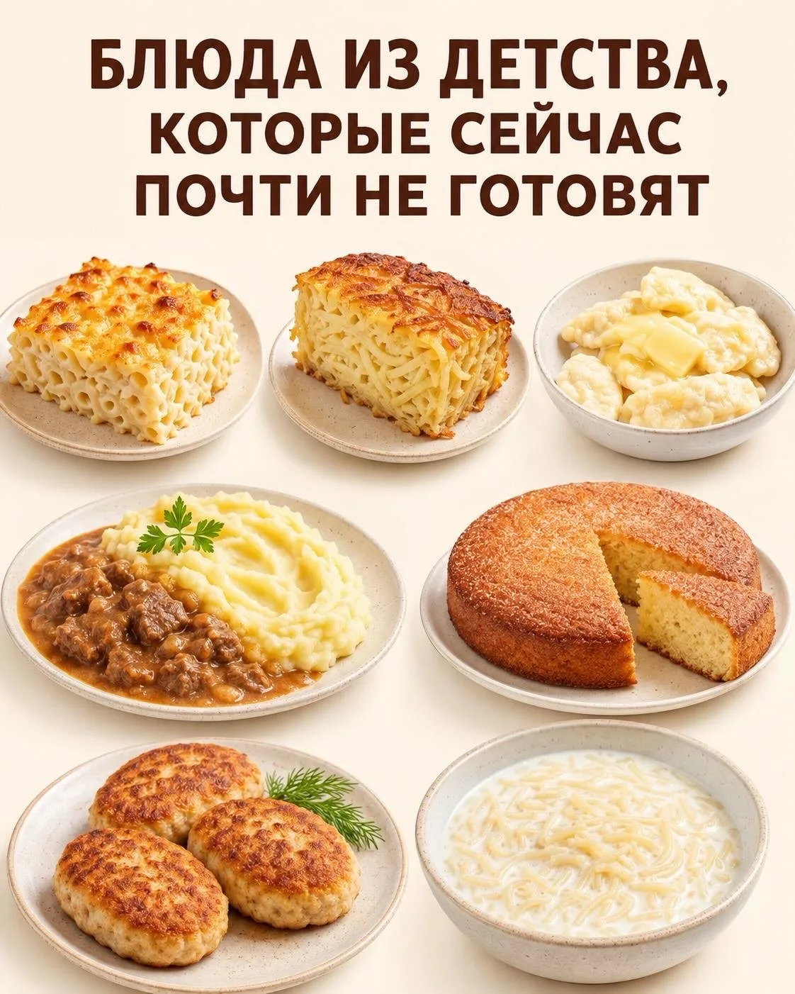🍽️ БЛЮДА ИЗ ДЕТСТВА, КОТОРЫЕ СЕЙЧАС ПОЧТИ НЕ ГОТОВЯТ