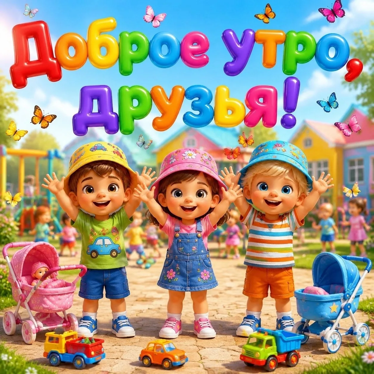 ☀ Утро начинается с улыбки!
Доброе утро, дорогие мамы, папы и наши главные исследователи! 
 
👋✨Пока