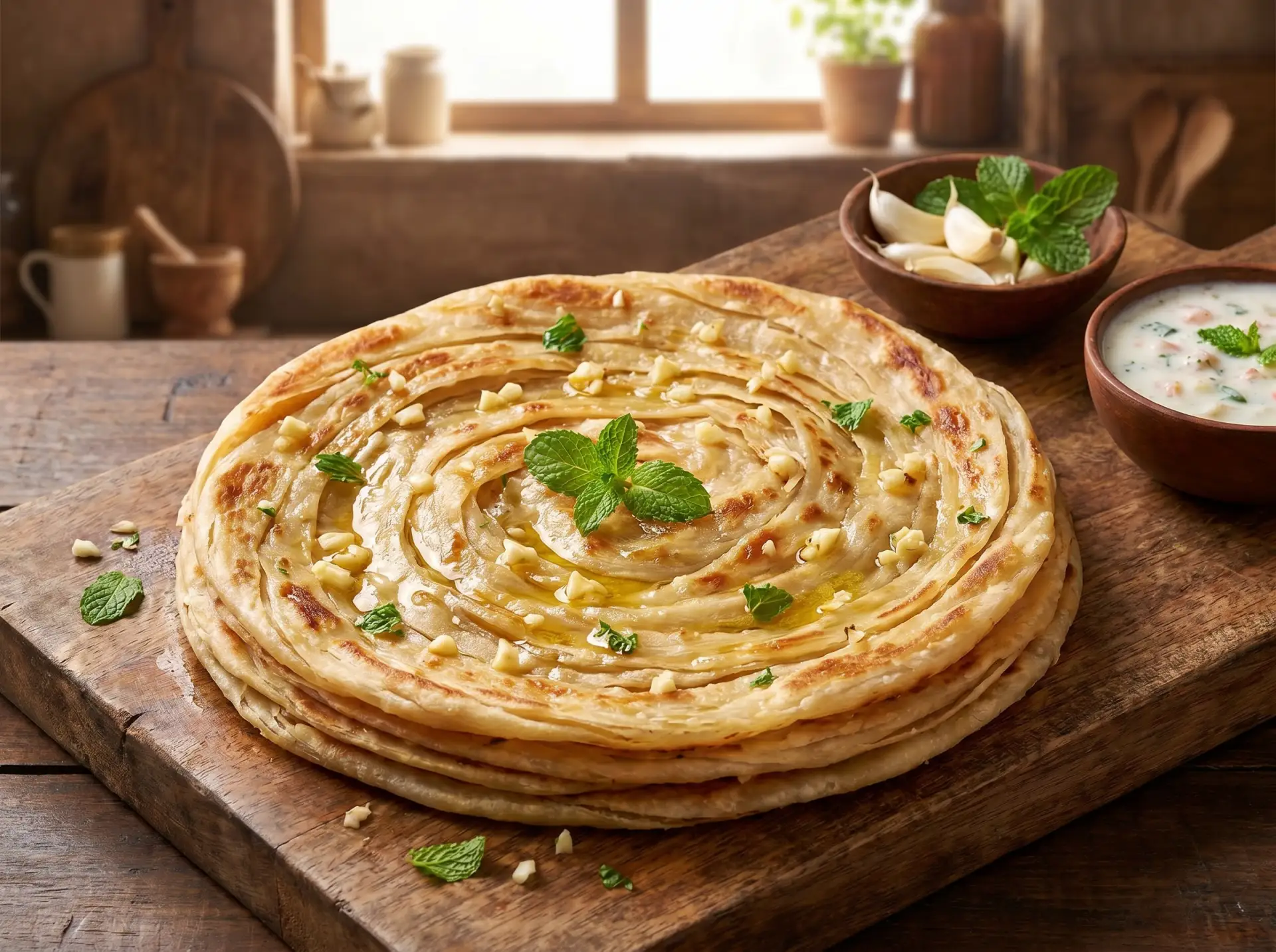 🍜 Лача Паратха (Индийские лепешки) 🇮🇳