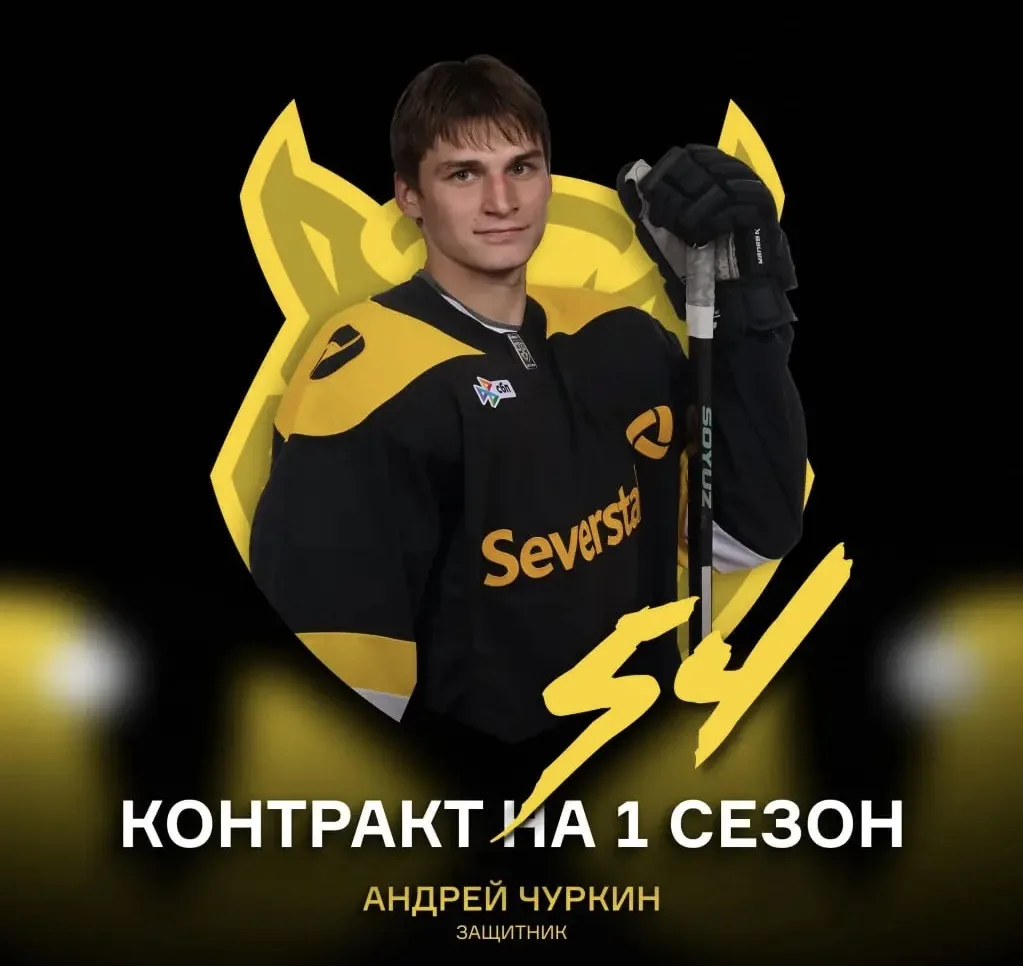 ⚡️Защитник Андрей Чуркин подписал двусторонний контракт с хоккейным клубом «Северсталь».