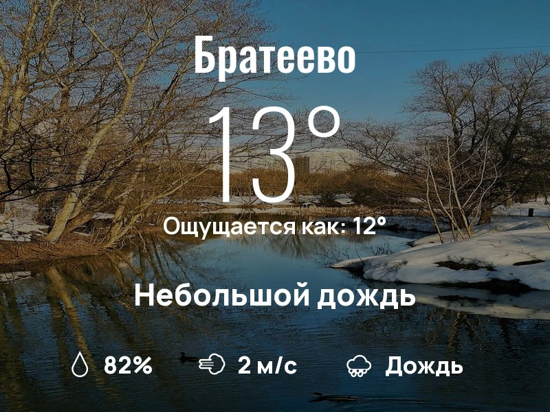 Что с погодой в Братеево?
