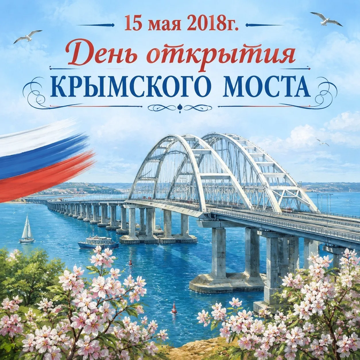 🌉 15 мая — День открытия Крымского моста  15 мая 2018 года состоялось важное событие — официально от