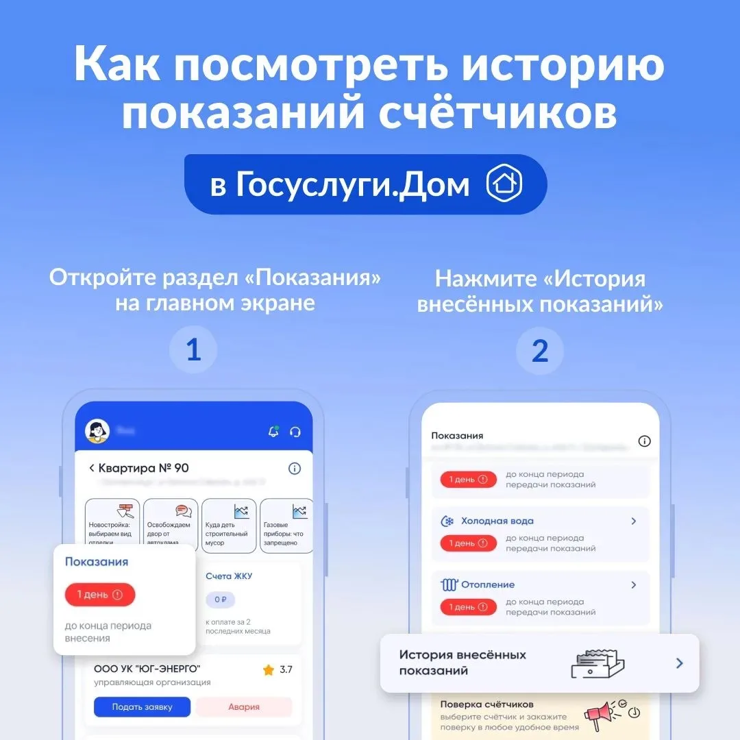 Нужно проверить старые показания счётчиков или сравнить расход?