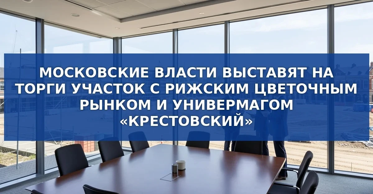 Торги за участок с Рижским цветочным рынком и универмагом «Крестовский»