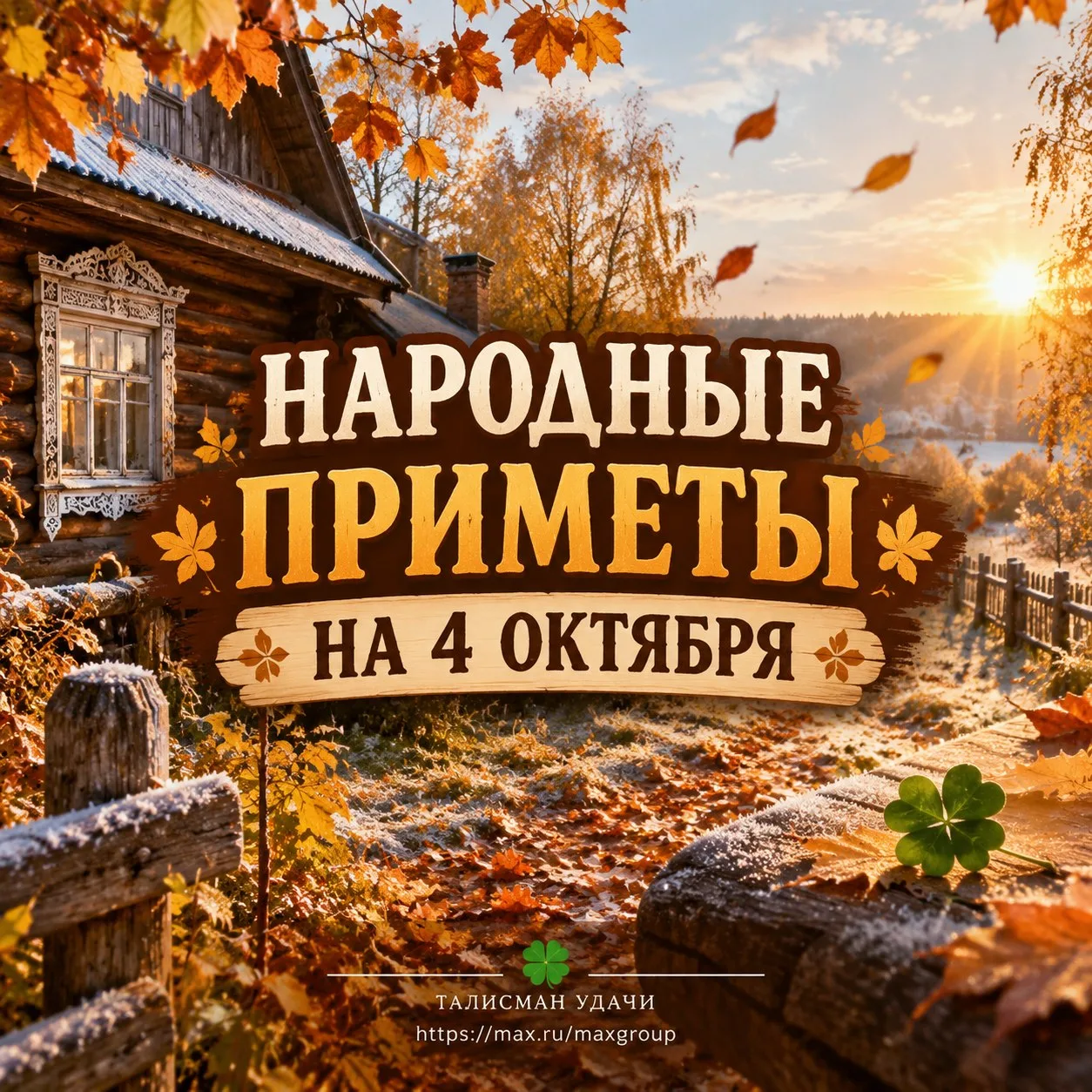 🌾 4 ОКТЯБРЯ — ДЕНЬ КОНДРАТА ДА ИПАТИЯ!
