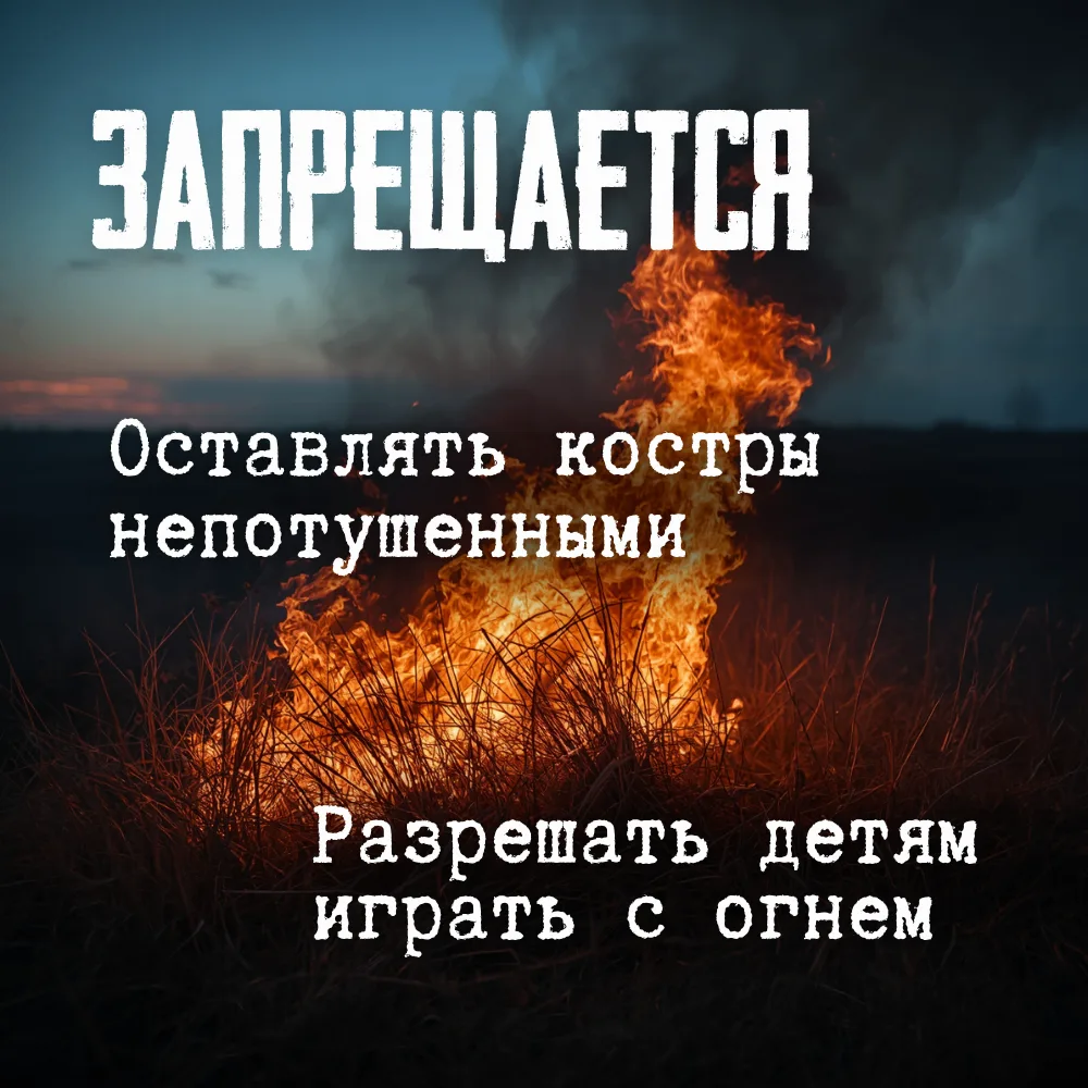 🔥 От одной спички: чем опасен пал травы  Сухая трава легко загорается, а огонь быстро распространяет